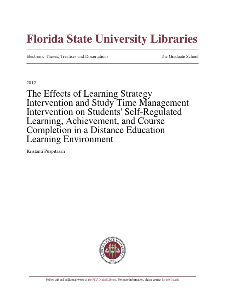 Learning Strategies in Distance Education | PDF | Distance Education ...