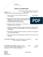 Affidavit of Undertaking PDF