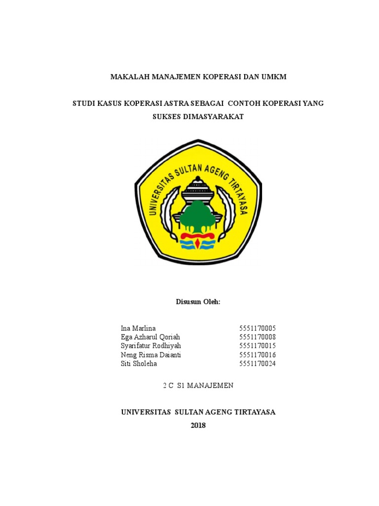 Makalah Manjemen Koperasi Umkm