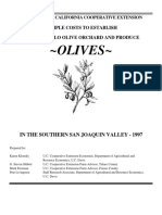 Olives : Sample Costs To Establish A Manzanillo Olive Orchard and Produce