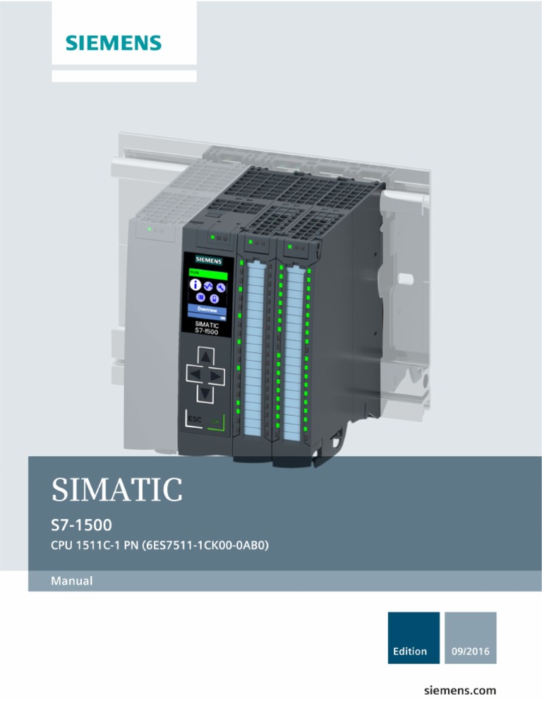 s71500 Cpu1511c 1 PN Manual en-US en-US | PDF | Input/Output | Central ...