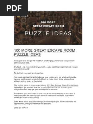 100 MORE GREAT ESCAPE ROOM PUZZLE IDEAS.docx