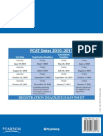 PCAT CIB TestDates