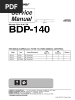 Pioneer BDP-140 - Manual de Serviço