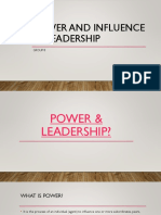 Power and influence tactics for leadership