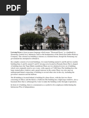 Lawang Sewu Description Java Architectural Styles