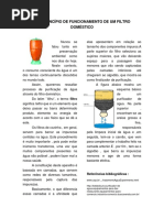 Princípio de Funcionamento de Um Filtro Doméstico