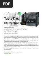 Omron CP1H Table Data Instructions - Acc Automation