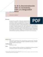 Bojanic (2018) El Efecto de La Descentralizacion Fiscal Sobre El Crecimiento, La Inflación y La Desigualdad en América Latina