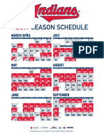 2019 Cleveland Indians Schedule