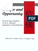 Danger and Opportunity Resolving Conflict in U S Based Japanese Subsidiaries PDF