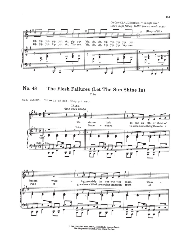 Partitura Let the Sunshine In