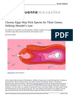 Choosy Eggs May Pick Sperm for Their Genes Defying Mendels Law