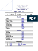 Daewoo Parts List