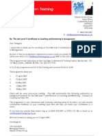 ILM Level 5 CC&amp MM - Enrolment Letter - April 2009 Programme