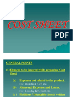 Cost Sheet Format 07