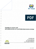 Hatch Report On Platform Edge Doors 1994