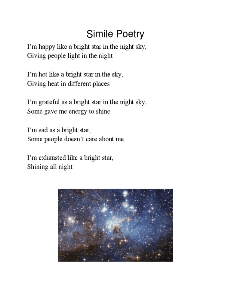 Simile Poetry 1 | PDF