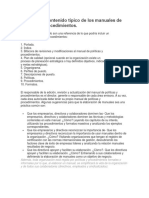 RESUMEN - Contenido Típico de Los Manuales de Políticas y Procedimientos