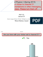 Set Your Clicker To Channel 21. Do Not Use A Smartphone or Other Messaging Devices in Class. Please Turn Them Off