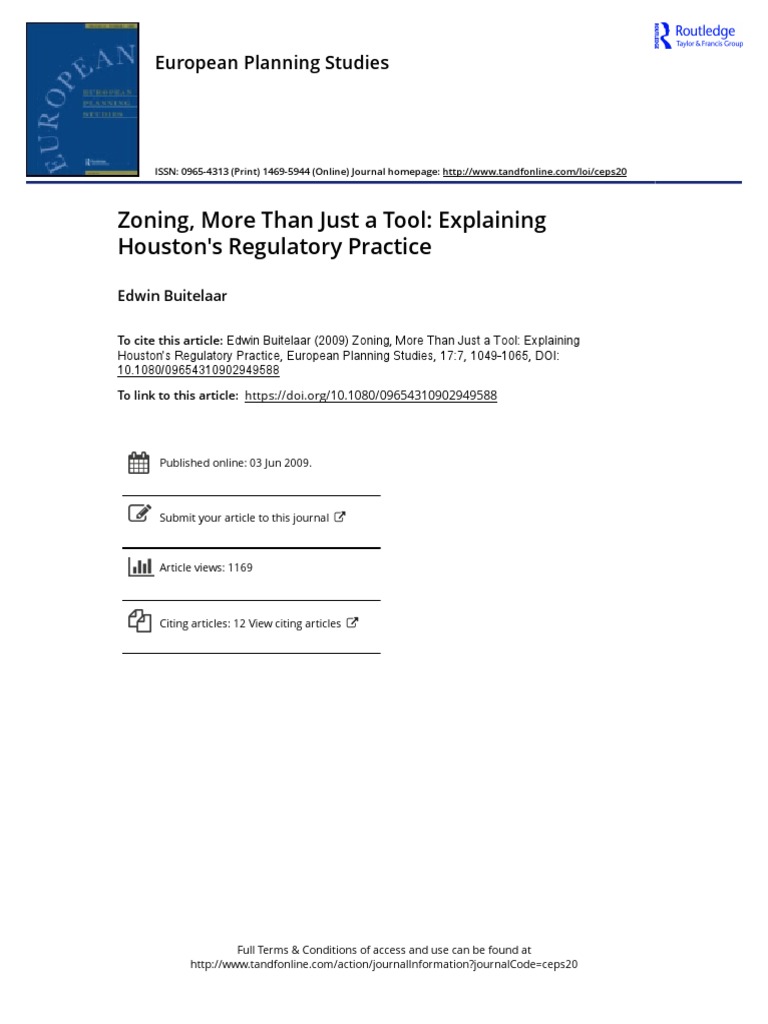 Zoning More Than Just A Tool Explaining Houston S Regulatory Practice