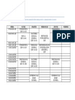 Horario Segundo Semestre Bacteriología