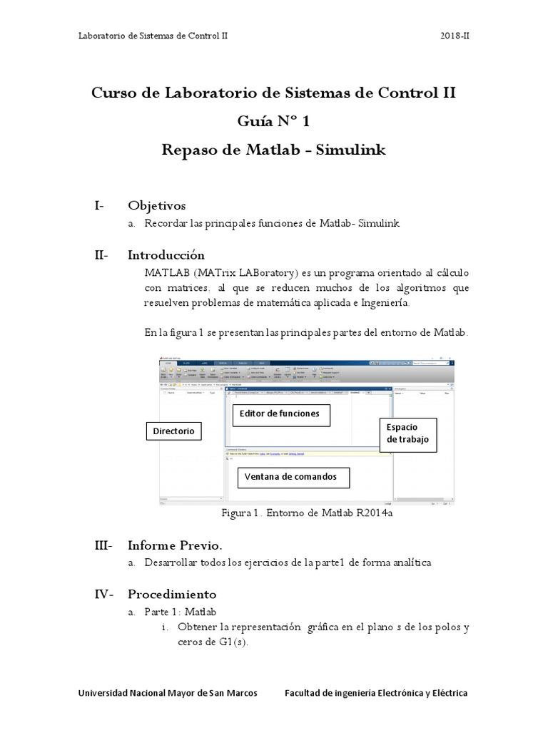 Guía de Matlab y Simulink para Control | PDF | Matlab | Matemáticas ...