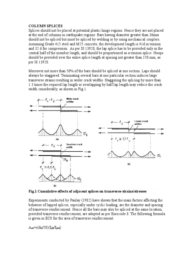 Column Splices | PDF | Column | Strength Of Materials