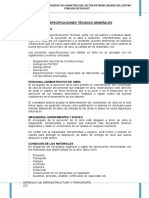 ESPECIFICACIONES TECNICAS Mantenimiento de Trocha Carrozable La Calera