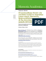 El nacionalismo frente a la cuestión social en Argentina (1930-1943). Discursos, representaciones y prácticas de las derechas sobre el mundo del trabajo - Rubinzal.pdf