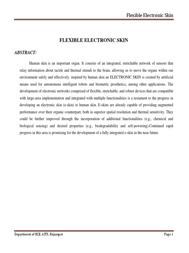 Flexible Electronic Skin (Modified) | PDF | Electricity | Electromagnetism