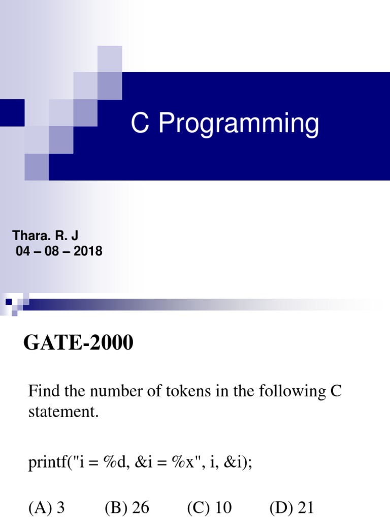 C Programming Questions | PDF | Scope (Computer Science) | Integer ...