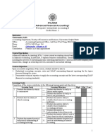 Advanced Acc 1 Syllabus