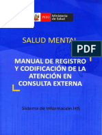 Registro y Codificación de La Consulta Externa en Salud Mental
