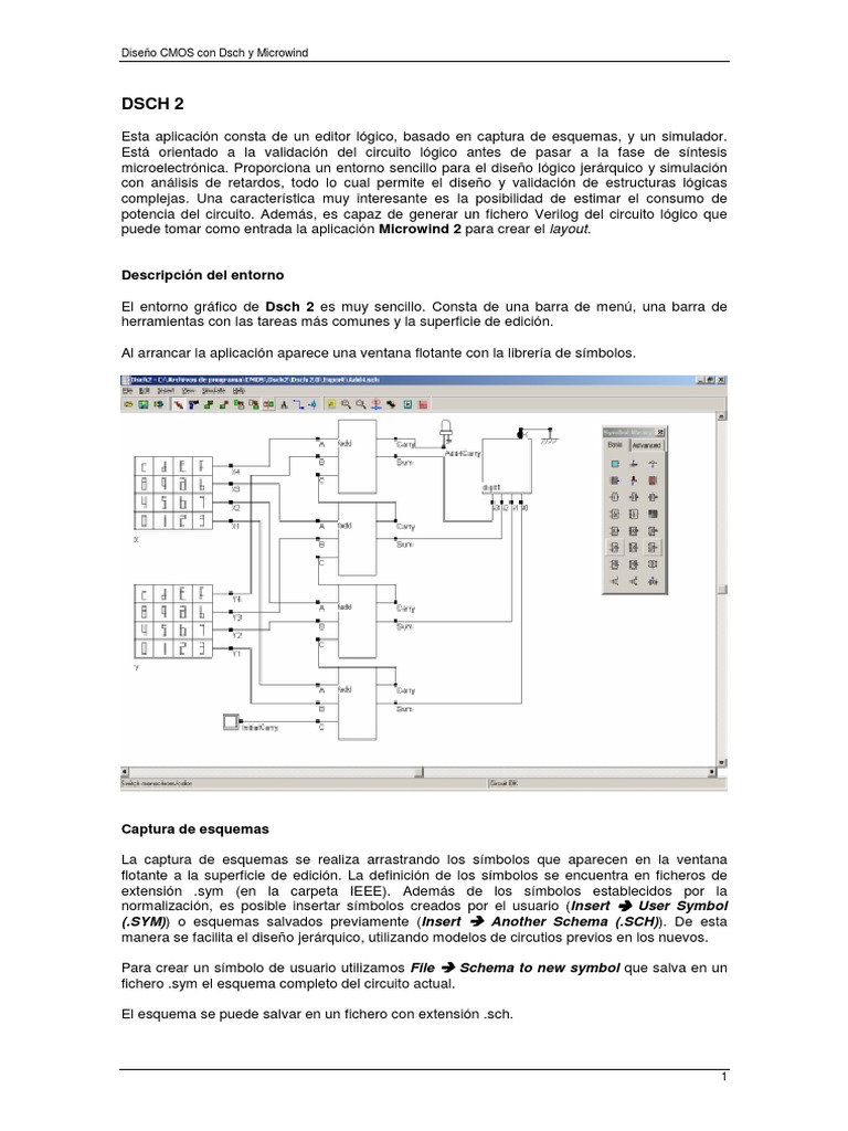 Tutorial DSCH PDF | PDF | Circuito integrado | Archivo de computadora