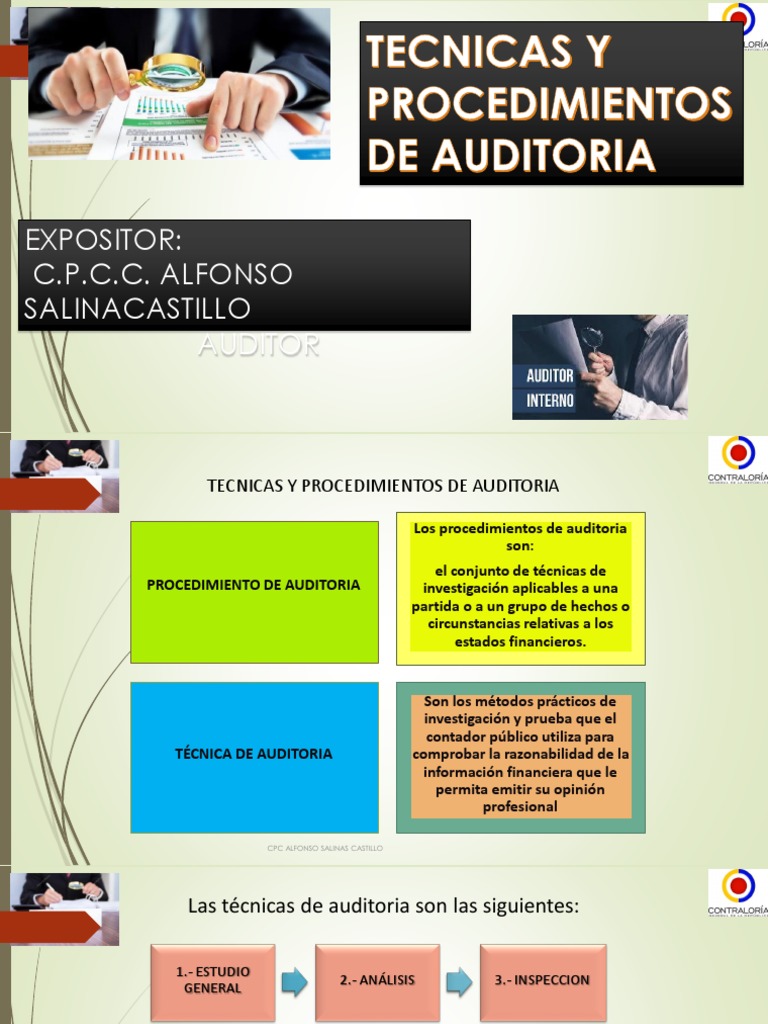 Tecnicas y Procedimientos de Auditoria | PDF | Auditoría financiera ...