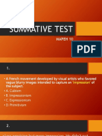 Summative Test Mapeh 10