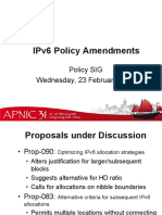 Ipv6 Policy Amendments: Policy Sig Wednesday, 23 February 2011