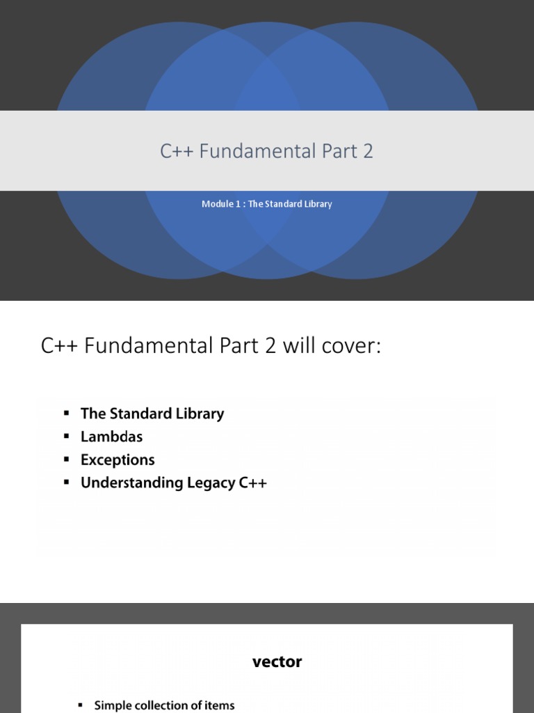 C++ Fundamental Part 2 (Module1) | PDF | Teaching Methods & Materials ...