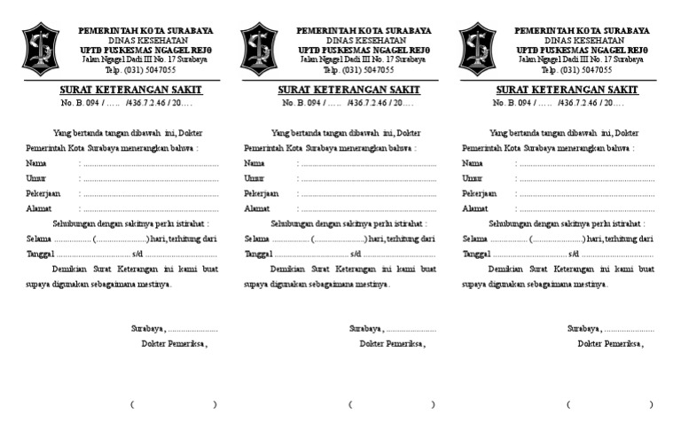Surat Sakit Pdf