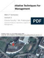 103-Quantitative Techniques For Management: Bba 1 Semester