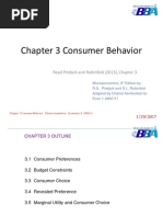 Chapter 3 Consumer Behavior: Read Pindyck and Rubinfeld (2013), Chapter 3