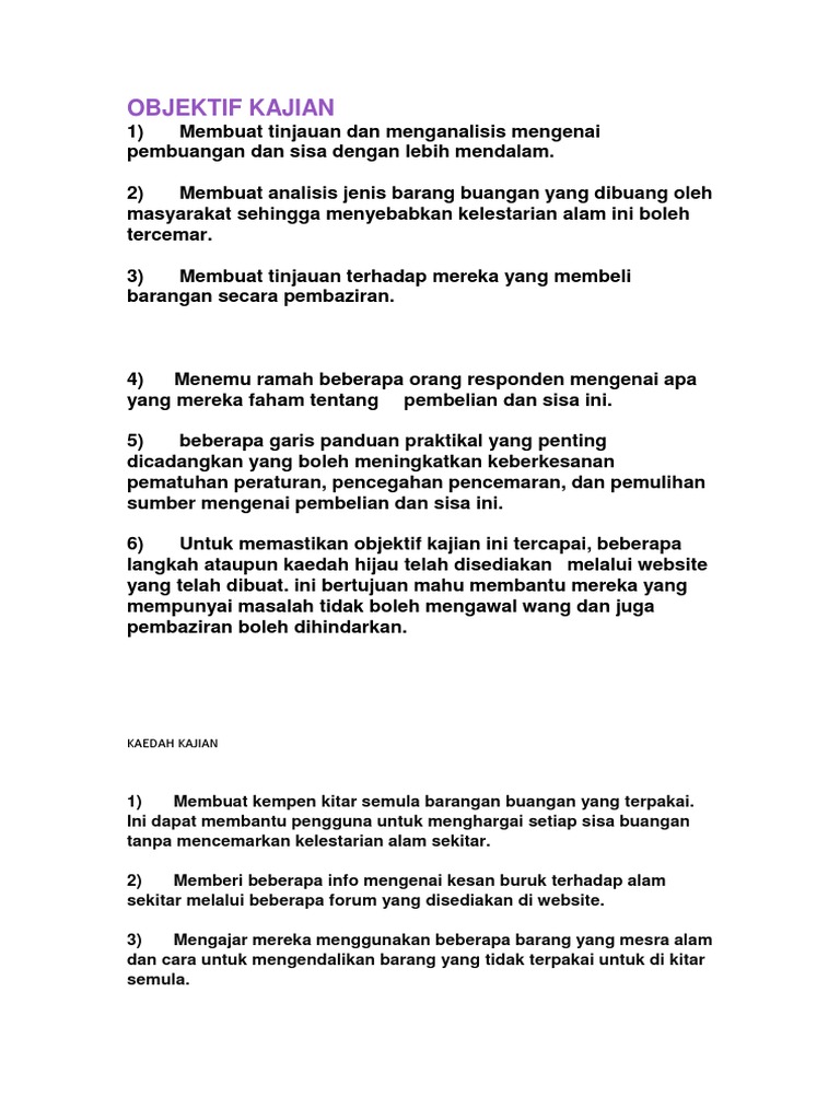 Objektif Kajian Pdf