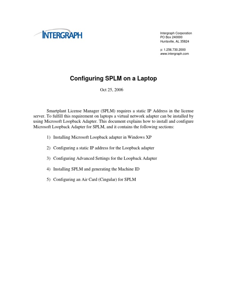 SPLM Laptop Rev3 PDF | PDF | Internet Protocol Suite | Ip Address