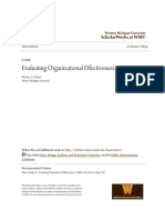 Evaluating Organizational Effectiveness