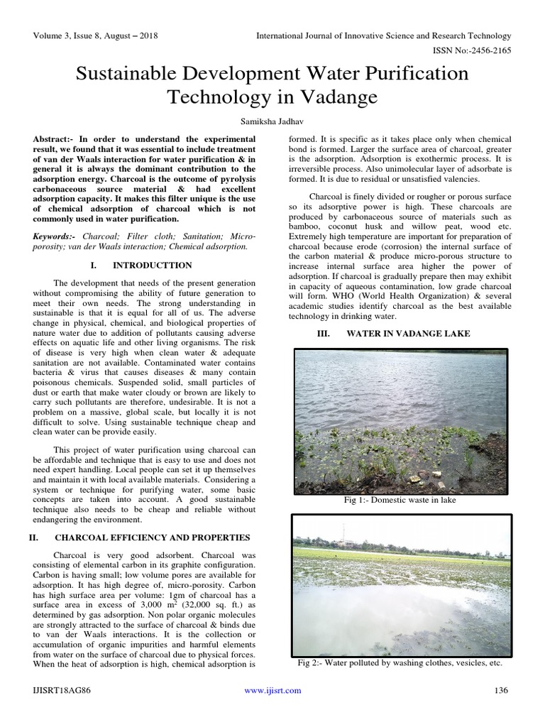 Sustainable Development Water Purification Technology in Vadange | PDF ...