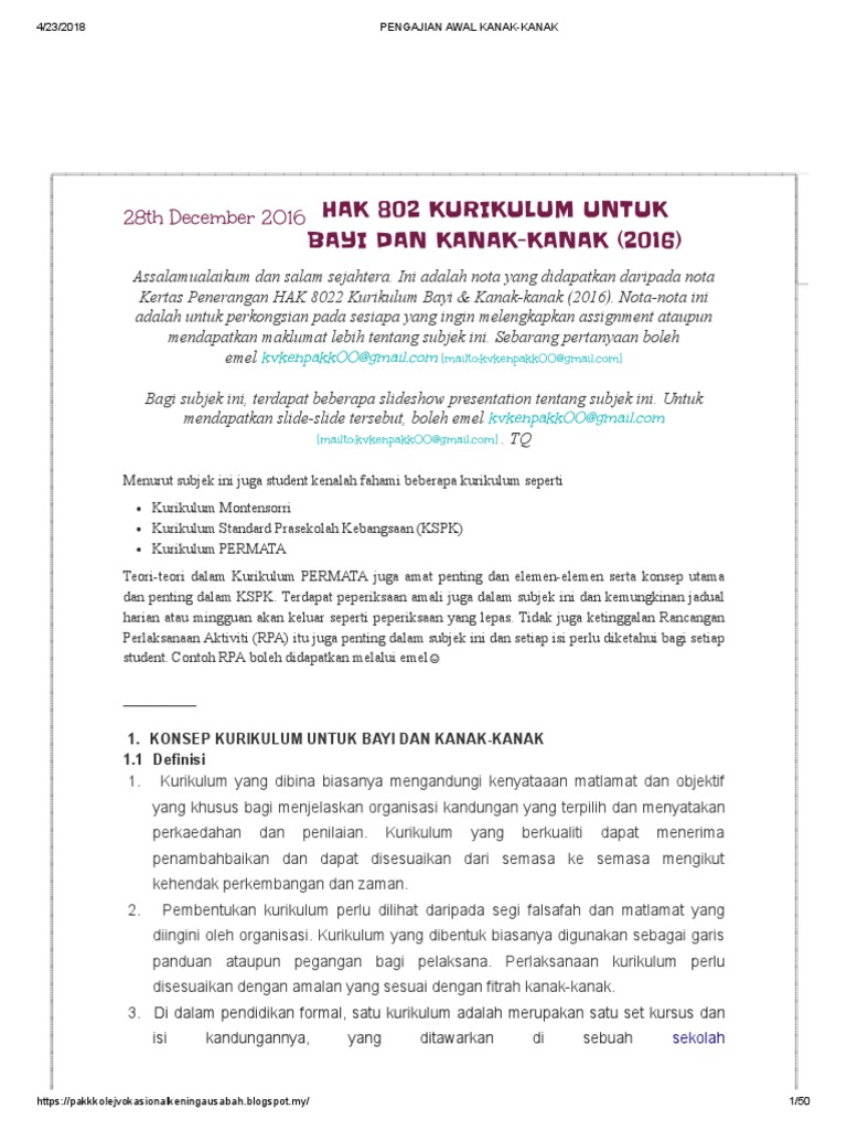 Rpt Matematik Tahun 1 2018 Pdf