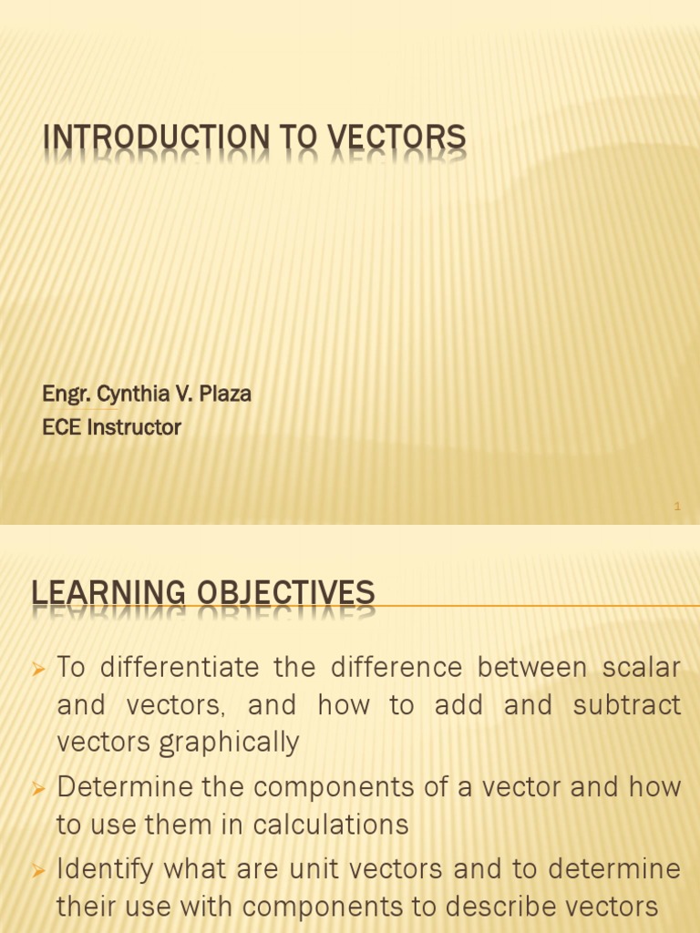 Introduction To Vectors | PDF