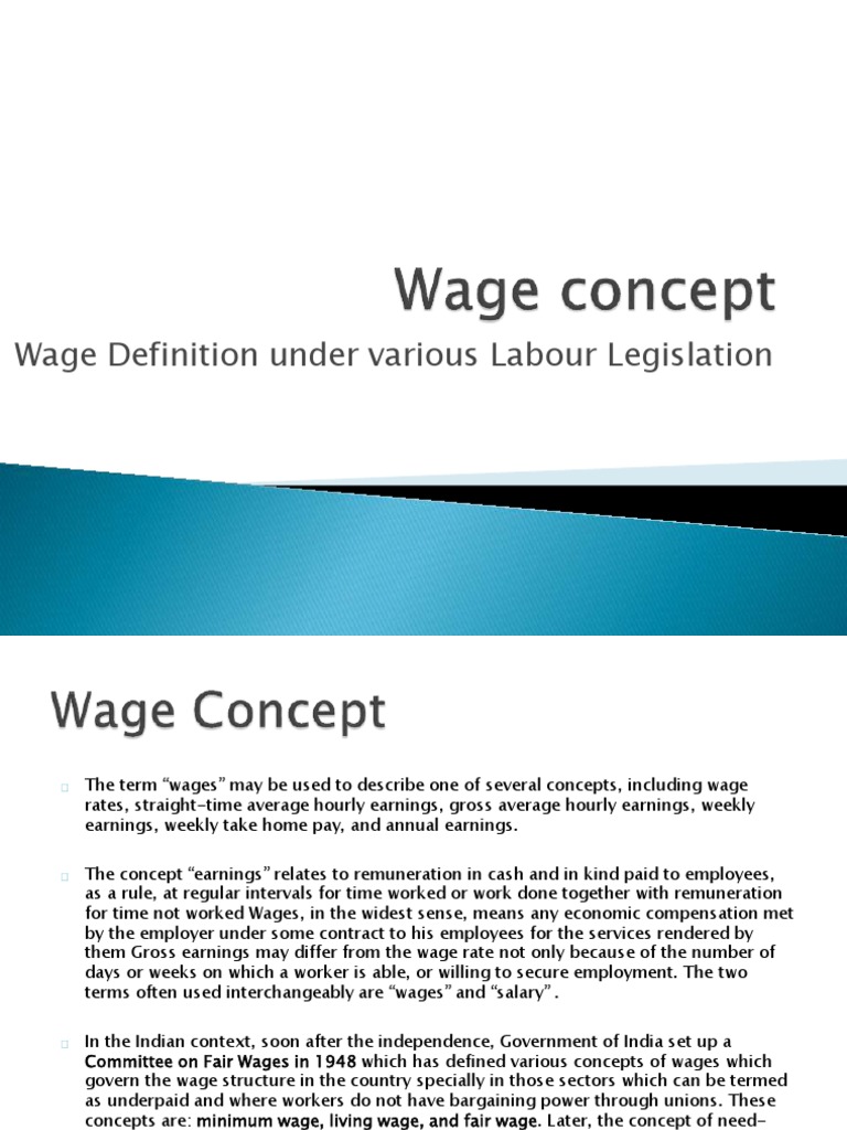 Wageconceptandwagemeaninginvariuosact 140819071950 Phpapp02 Wage