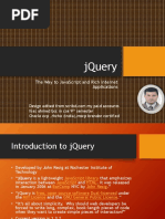 Jquery: The Way To Javascript and Rich Internet Applications